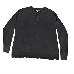 Vintage LL Bean River Drivers Wool Henley Shirt Long Sleeve XL Gorpcore 2 Layer